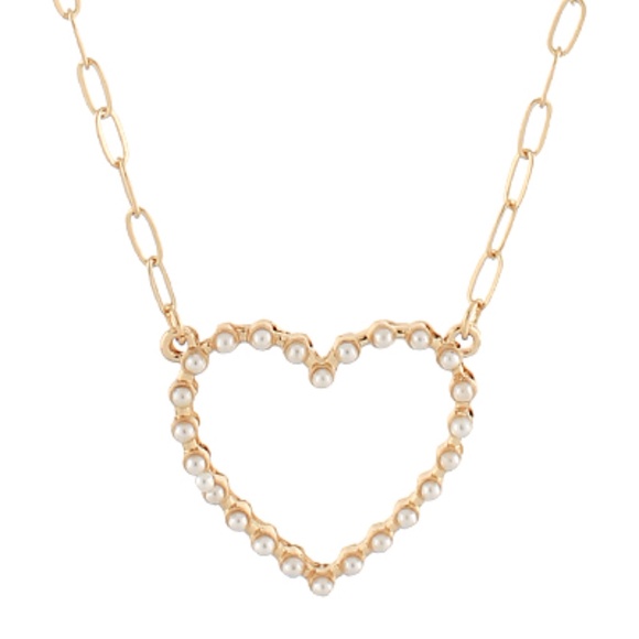 Pave Open Heart Necklace Set - Picture 3 of 3